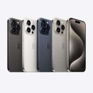 black titanium, white titanium, blue titanium, and natural titanium.